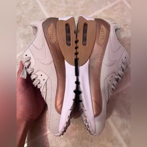Metallic rose gold sneakers casual or dressy style sneakers